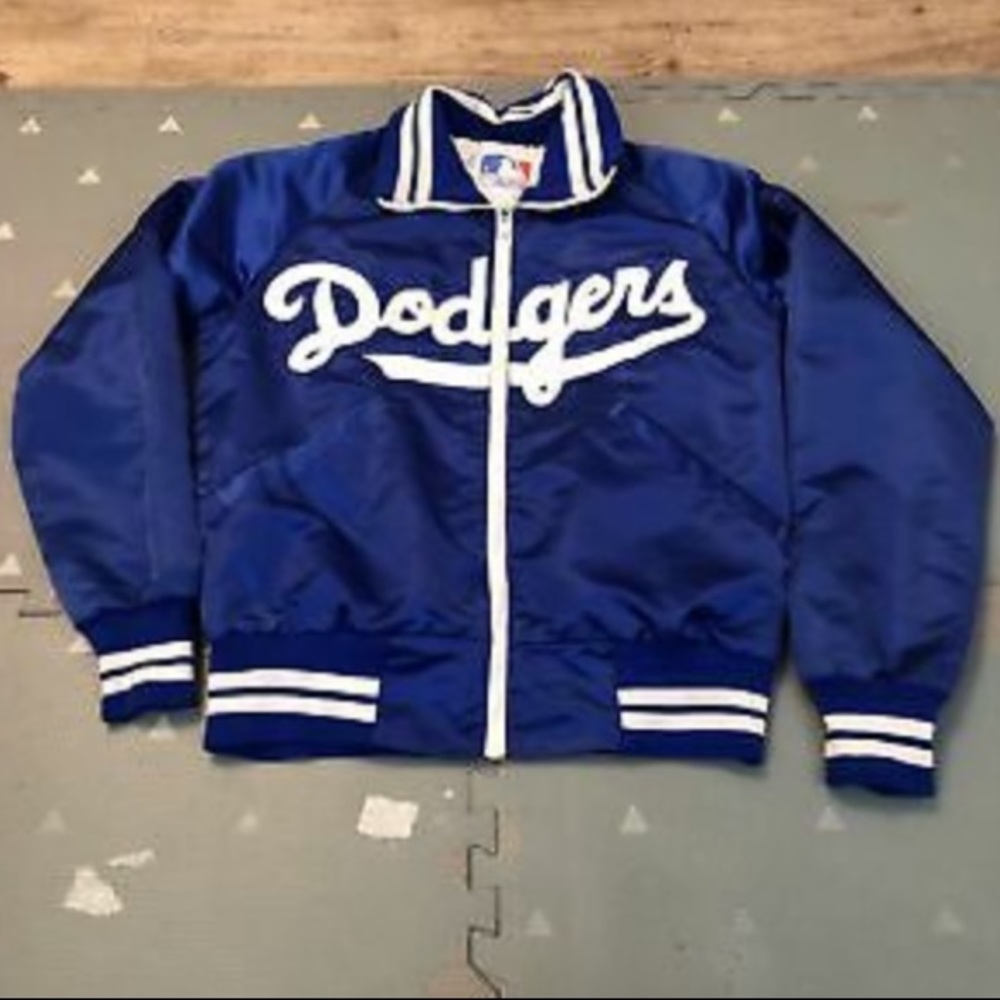 Vintage 80s Los Angeles Dodgers Satin Jacket by Starter Size S Small Rare